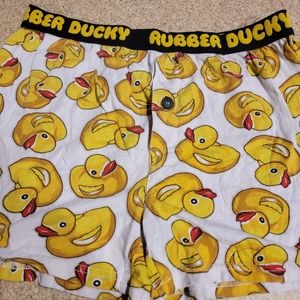 VINTAGE MEN'S RUBBER DUCKY BOXER BRIEFS MADE IN HONG KONG BY BOXER PATROL SZ LG